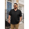 image:imageCOOFANDY Mens Big and Tall Polo Shirts Golf Shirt Short Sleeve Cotton Pique T Shirts Quick DryBlack