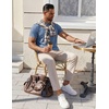 image:imageCOOFANDY Mens Cotton Henley TShirts Short Sleeve Button Casual Basic Tees Work Shirts with Split SideLight Navy