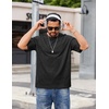 image:imageCOOFANDY Mens Cotton TShirts Oversized Shirt Short Sleeves Streetwear Loose Fit Summer Tee Tops Washed Basic Unisex Shirts01 Black