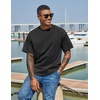 image:imageCOOFANDY Mens Cotton TShirts Oversized Shirt Short Sleeves Streetwear Loose Fit Summer Tee Tops Washed Basic Unisex Shirts01 Black