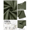 image:imageCOOFANDY Mens Cotton TShirts Oversized Shirt Short Sleeves Streetwear Loose Fit Summer Tee Tops Washed Basic Unisex ShirtsArmy Green