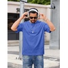 image:imageCOOFANDY Mens Cotton TShirts Oversized Shirt Short Sleeves Streetwear Loose Fit Summer Tee Tops Washed Basic Unisex ShirtsBlue