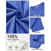 image:imageCOOFANDY Mens Cotton TShirts Oversized Shirt Short Sleeves Streetwear Loose Fit Summer Tee Tops Washed Basic Unisex ShirtsBlue
