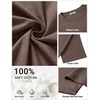 image:imageCOOFANDY Mens Cotton TShirts Oversized Shirt Short Sleeves Streetwear Loose Fit Summer Tee Tops Washed Basic Unisex ShirtsBrown