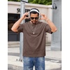 image:imageCOOFANDY Mens Cotton TShirts Oversized Shirt Short Sleeves Streetwear Loose Fit Summer Tee Tops Washed Basic Unisex ShirtsBrown