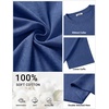 image:imageCOOFANDY Mens Cotton TShirts Oversized Shirt Short Sleeves Streetwear Loose Fit Summer Tee Tops Washed Basic Unisex ShirtsDark Blue