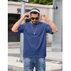 image:imageCOOFANDY Mens Cotton TShirts Oversized Shirt Short Sleeves Streetwear Loose Fit Summer Tee Tops Washed Basic Unisex ShirtsDark Blue