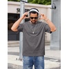 image:imageCOOFANDY Mens Cotton TShirts Oversized Shirt Short Sleeves Streetwear Loose Fit Summer Tee Tops Washed Basic Unisex ShirtsDark Grey
