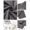 image:imageCOOFANDY Mens Cotton TShirts Oversized Shirt Short Sleeves Streetwear Loose Fit Summer Tee Tops Washed Basic Unisex ShirtsDark Grey