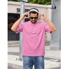 image:imageCOOFANDY Mens Cotton TShirts Oversized Shirt Short Sleeves Streetwear Loose Fit Summer Tee Tops Washed Basic Unisex ShirtsPink
