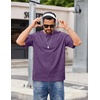 image:imageCOOFANDY Mens Cotton TShirts Oversized Shirt Short Sleeves Streetwear Loose Fit Summer Tee Tops Washed Basic Unisex ShirtsPurple
