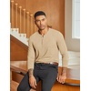 image:imageCOOFANDY Mens Henley Shirts Long Sleeve Lightweight Button TShirt Casual Basic Tee TopLight Khaki