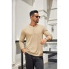 image:imageCOOFANDY Mens Henley Shirts Long Sleeve Lightweight Button TShirt Casual Basic Tee TopLight Khaki