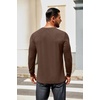 image:imageCOOFANDY Mens Henley Shirts Long Sleeve T Shirts Casual Lightweight Fashion Button Pullover Tee ShirtBrown