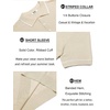 image:imageCOOFANDY Mens Knit Polo Shirts Casual Short Sleeve Button Down Shirts Crochet Classic Golf Polo Collared ShirtsBeige
