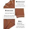 image:imageCOOFANDY Mens Knit Polo Shirts Casual Short Sleeve Button Down Shirts Crochet Classic Golf Polo Collared ShirtsLight Brown