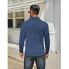 image:imageCOOFANDY Mens Long Sleeve Polo Shirts Classic Casual Button Polo Tee Lightweight Collared Golf ShirtNavy Blue New
