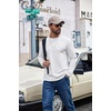 image:imageCOOFANDY Mens Long Sleeve Shirts Crew Neck Cotton T Shirt Basic Casual Shirts Solid Classic TeeAll White