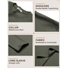image:imageCOOFANDY Mens Long Sleeve Shirts Crew Neck Cotton T Shirt Basic Casual Shirts Solid Classic TeeArmy Green