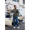 image:imageCOOFANDY Mens Long Sleeve Shirts Crew Neck Cotton T Shirt Basic Casual Shirts Solid Classic TeeArmy Green