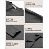 image:imageCOOFANDY Mens Long Sleeve Shirts Crew Neck Cotton T Shirt Basic Casual Shirts Solid Classic TeeDark Grey