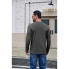 image:imageCOOFANDY Mens Long Sleeve Shirts Crew Neck Cotton T Shirt Basic Casual Shirts Solid Classic TeeDark Grey