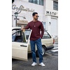 image:imageCOOFANDY Mens Long Sleeve Shirts Crew Neck Cotton T Shirt Basic Casual Shirts Solid Classic TeeDark Red