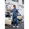 image:imageCOOFANDY Mens Long Sleeve Shirts Crew Neck Cotton T Shirt Basic Casual Shirts Solid Classic TeeGrey Blue