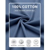 image:imageCOOFANDY Mens Long Sleeve Shirts Crew Neck Cotton T Shirt Basic Casual Shirts Solid Classic TeeGrey Blue