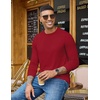 image:imageCOOFANDY Mens Long Sleeve Tee Shirts Crew Neck TShirt Casual Pullover Basic Tees Soft Stretch TshirtsRed