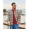 image:imageCOOFANDY Mens Long Sleeve Tee Shirts Stretch Crew Neck Thermal Shirts Casual T Shirts for MenDeep Red