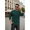 image:imageCOOFANDY Mens Long Sleeve Tee Shirts Stretch Crew Neck Thermal Shirts Casual T Shirts for MenLake Green
