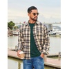 image:imageCOOFANDY Mens Long Sleeve Tee Shirts Stretch Crew Neck Thermal Shirts Casual T Shirts for MenLake Green