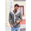 image:imageCOOFANDY Mens Long Sleeve Tee Shirts Stretch Crew Neck Thermal Shirts Casual T Shirts for MenLight Grey