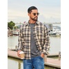 image:imageCOOFANDY Mens Long Sleeve Tee Shirts Stretch Crew Neck Thermal Shirts Casual T Shirts for MenLight Grey