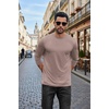 image:imageCOOFANDY Mens Long Sleeve Tee Shirts Stretch Crew Neck Thermal Shirts Casual T Shirts for MenLight Khaki