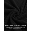 image:imageCOOFANDY Mens Mock Neck TShirts Short Sleeve Ribbed Knit Shirt Soft Tee Shirt Casual Basic TopsAblack
