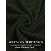 image:imageCOOFANDY Mens Mock Neck TShirts Short Sleeve Ribbed Knit Shirt Soft Tee Shirt Casual Basic TopsArmy Green