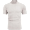 image:imageCOOFANDY Mens Mock Neck TShirts Short Sleeve Ribbed Knit Shirt Soft Tee Shirt Casual Basic TopsAwhite