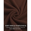 image:imageCOOFANDY Mens Mock Neck TShirts Short Sleeve Ribbed Knit Shirt Soft Tee Shirt Casual Basic TopsBrown