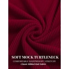 image:imageCOOFANDY Mens Mock Neck TShirts Short Sleeve Ribbed Knit Shirt Soft Tee Shirt Casual Basic TopsDark Red