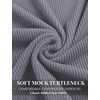 image:imageCOOFANDY Mens Mock Neck TShirts Short Sleeve Ribbed Knit Shirt Soft Tee Shirt Casual Basic TopsGrey