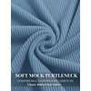 image:imageCOOFANDY Mens Mock Neck TShirts Short Sleeve Ribbed Knit Shirt Soft Tee Shirt Casual Basic TopsLight Blue