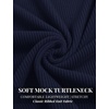image:imageCOOFANDY Mens Mock Neck TShirts Short Sleeve Ribbed Knit Shirt Soft Tee Shirt Casual Basic TopsNavy Blue