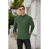 image:imageCOOFANDY Mens Mock Turtleneck Sweater Long Sleeve Half Neck Pullover Thermal Casual Ribbed High Neck Pullover SweaterArmy Green