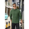 image:imageCOOFANDY Mens Mock Turtleneck Sweater Long Sleeve Half Neck Pullover Thermal Casual Ribbed High Neck Pullover SweaterArmy Green