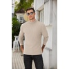 image:imageCOOFANDY Mens Mock Turtleneck Sweater Long Sleeve Half Neck Pullover Thermal Casual Ribbed High Neck Pullover SweaterBeige