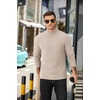 image:imageCOOFANDY Mens Mock Turtleneck Sweater Long Sleeve Half Neck Pullover Thermal Casual Ribbed High Neck Pullover SweaterBeige