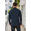 image:imageCOOFANDY Mens Mock Turtleneck Sweater Long Sleeve Half Neck Pullover Thermal Casual Ribbed High Neck Pullover SweaterDark Blue