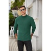 image:imageCOOFANDY Mens Mock Turtleneck Sweater Long Sleeve Half Neck Pullover Thermal Casual Ribbed High Neck Pullover SweaterDark Green